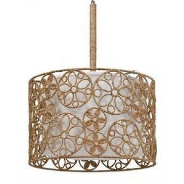 Floral Rattan Pendant