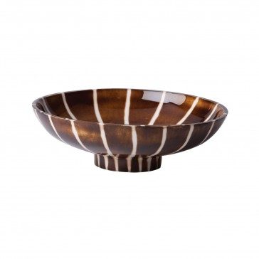 Large Soleil Horn and Resin Bowl