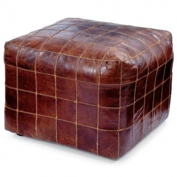 Comfy Cube patched hassock