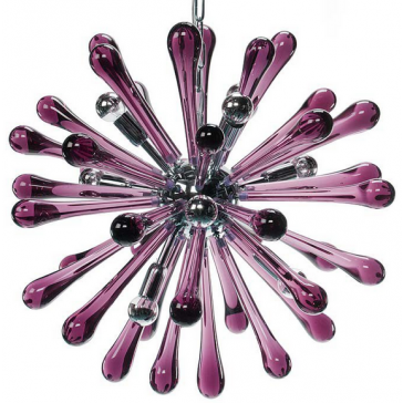 acrylic star chandelier amethyst purple