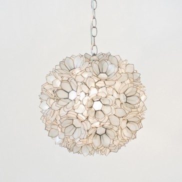 Floral Capiz Pendant
