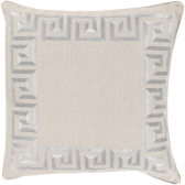 Greek Key Linen pillow-Gray