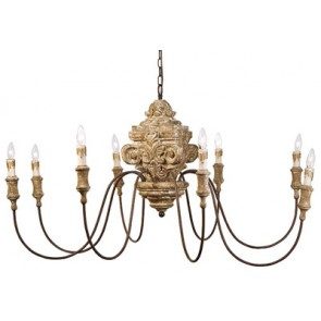 Antique wood Chandelier