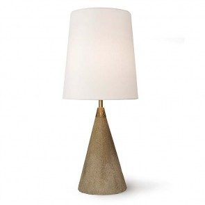 Concrete and brass mini cone Lamp