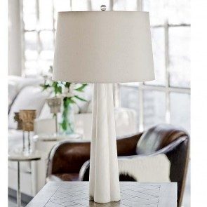 Alabaster quatrefoil Table Lamp-Large