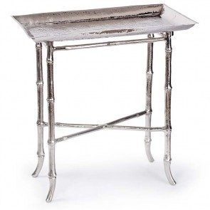 Nickel Bamboo Tray Table