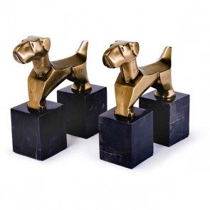Pair of terriers, doggie book ends