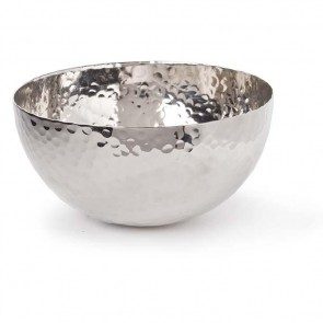 Hammered nickel bowl
