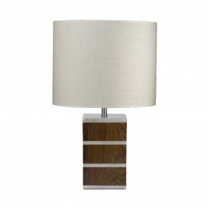 Sliced Alabaster and Shesham Lamp