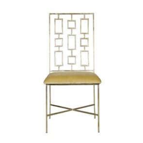 David Silver Leafed Dining Chair